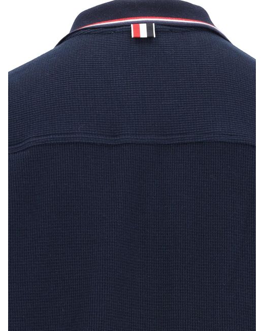 Thom Browne Blue Polo Shirt for men