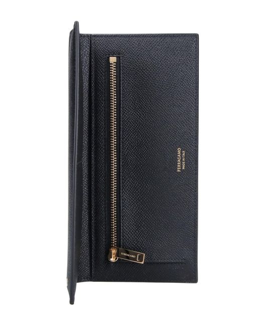 Ferragamo Black Calf Leather Wallet for men