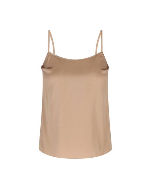 Tank Top In Seta di Ermanno Scervino in Natural