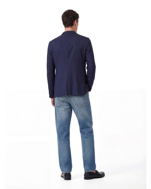 Tagliatore Blue Single-Breasted Blazer for men