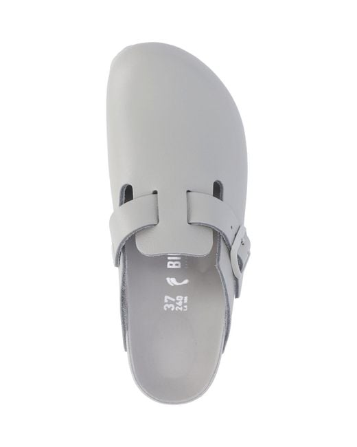 Birkenstock Gray Mules "Boston"