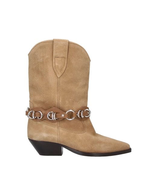 Isabel Marant Natural Ankle Boots “Duerto”