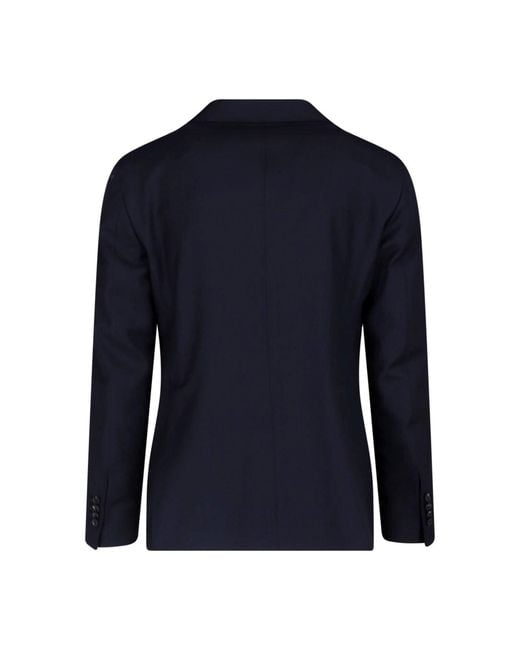 Tagliatore Blue Single-Breasted Peaked Lapel Wool Suit for men