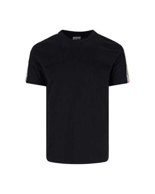 Burberry Black Check T-Shirt for men