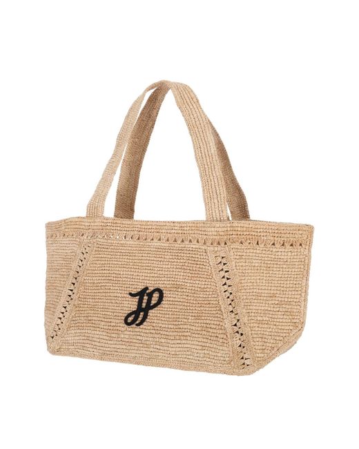 Borsa Tote Grande A Trapezio di Patou in Natural