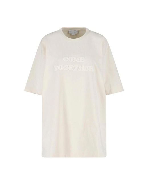 Stella McCartney White T-Shirts And Polos Material 1: Cotton