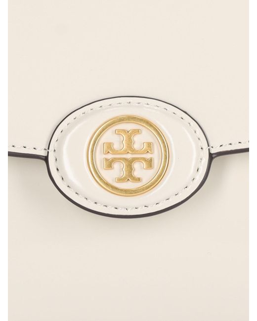 Borsa A Tracolla Logo di Tory Burch in White
