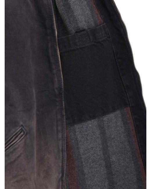 Carhartt Gray Jacket "Og Detroit" for men