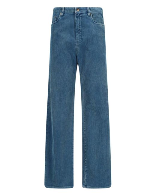 Miu Miu Blue Straight Trousers