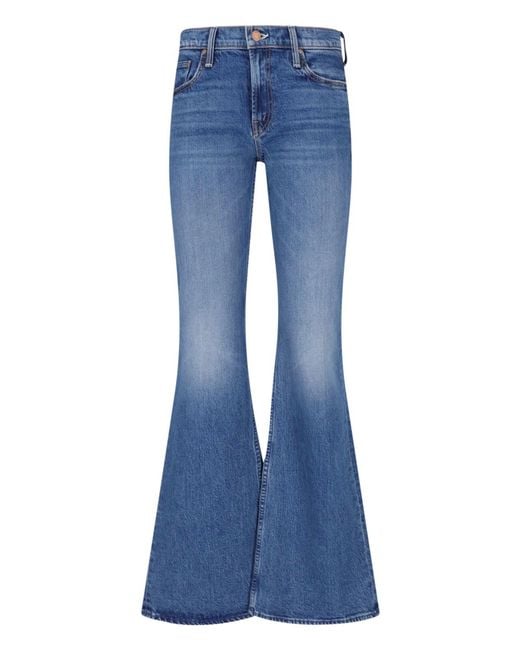 Mother Blue Flared Jeans "The Jinx Heel"
