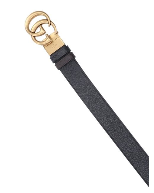 Gucci Black 'Gg' Reversible Belt for men