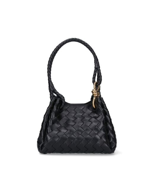 Borsa Piccola "Parachute" di Bottega Veneta in Black