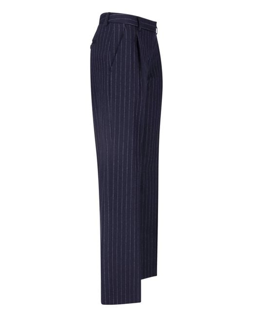 Lardini Blue Wool And Cashmere Trousers