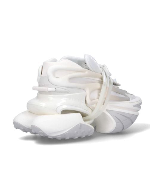 Balmain White Unicorn Sneakers