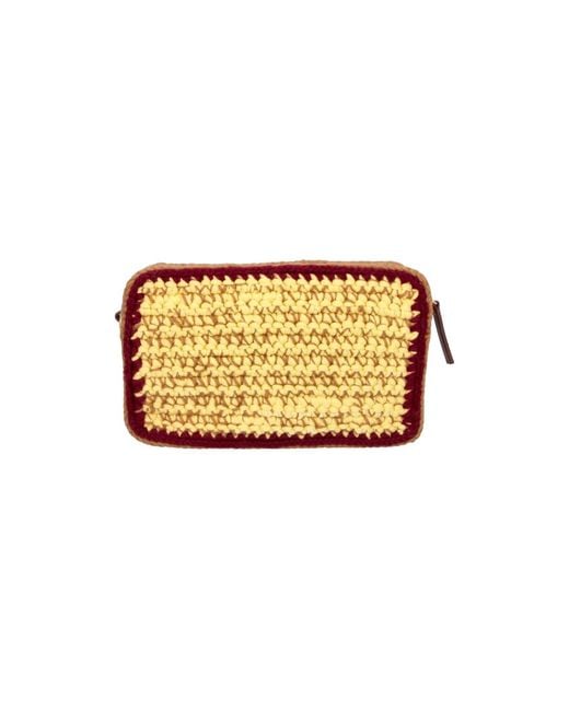Marni Wool Mini Bag With Calf Leather Contrast & Metallic Hardware