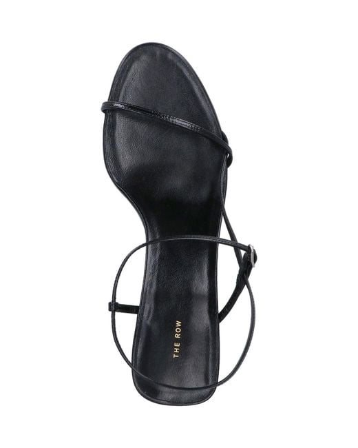 The Row Black "Bare" Slingback Sandals