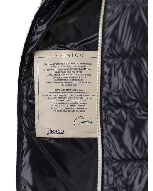 Herno Blue Padded Jacket "Claudia"