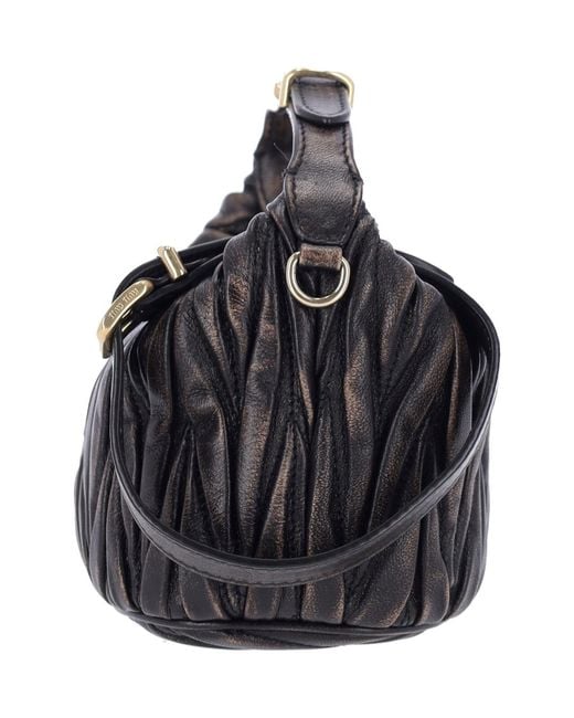 Miu Miu Black Matelassé Nappa Pouch