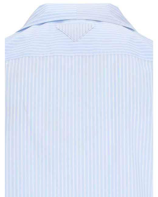 Prada Blue Striped Shirt for men