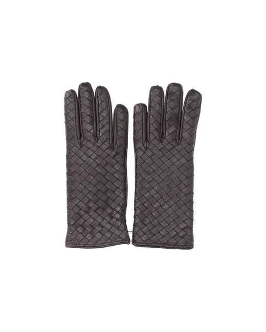 Bottega Veneta Black Lamb Leather Gloves