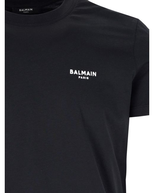 T-Shirt Logo di Balmain in Black da Uomo