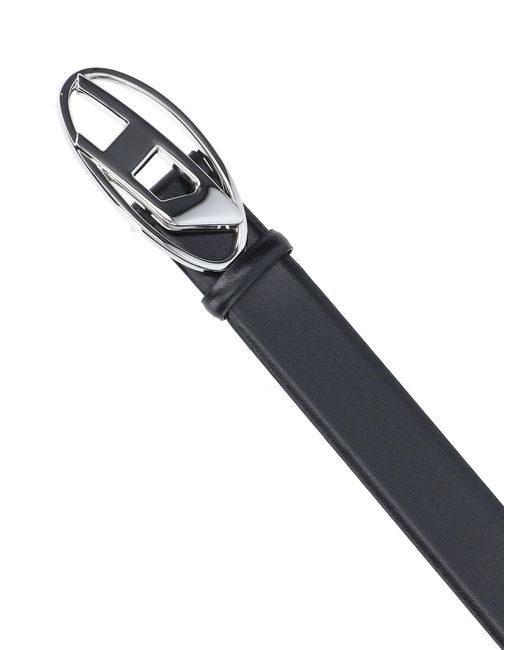 DIESEL Black 100% Leather Belt For for men
