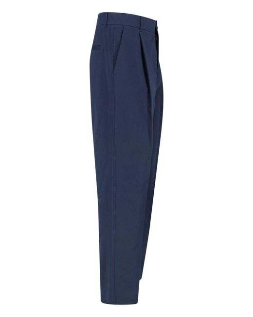 Valentino Blue Tailored Cotton Pants for men