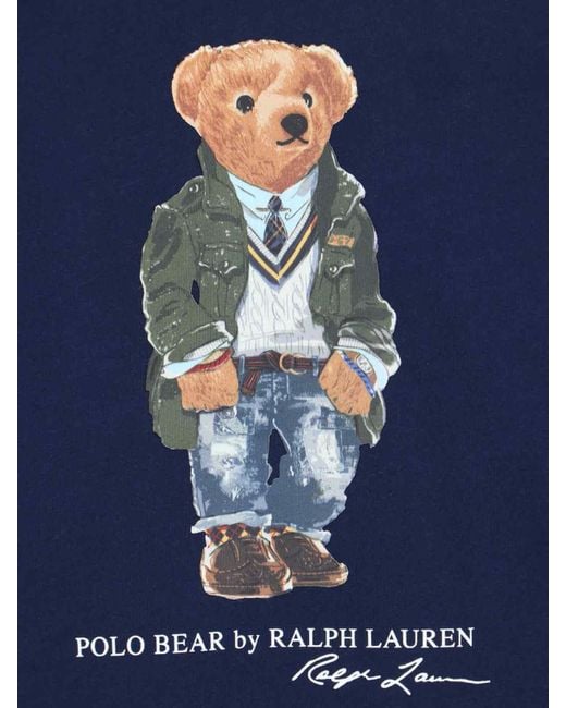 T-Shirt "Polo Bear" di Polo Ralph Lauren in Blue da Uomo