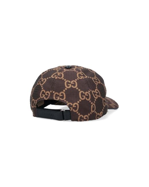 Gucci Brown GG Ripstop Baseball Hat for men
