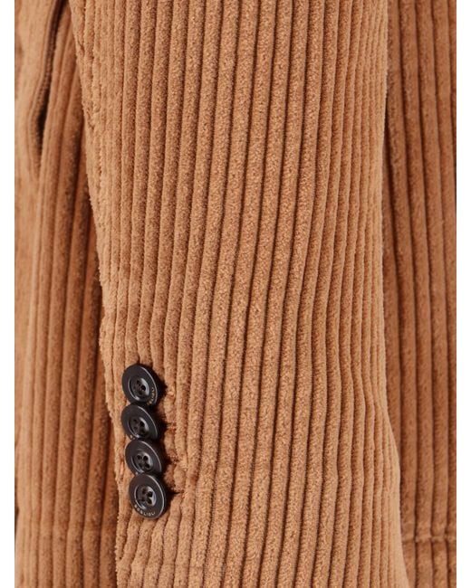 Blazer In Velluto A Coste di Boglioli in Brown da Uomo