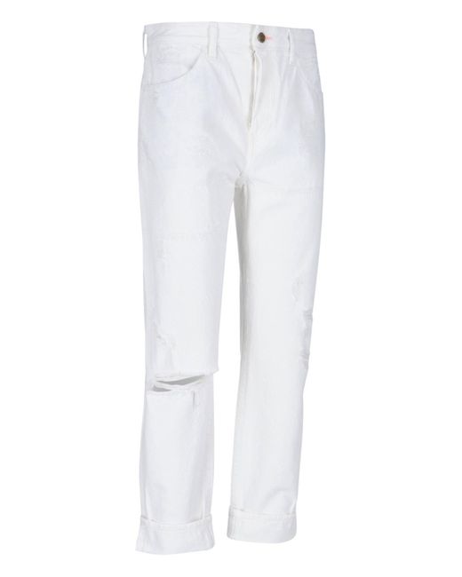 Jeans Con Strappi di Washington DEE-CEE U.S.A. in Bianco | Lyst