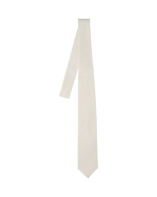 Auralee White Cotton Tie for men