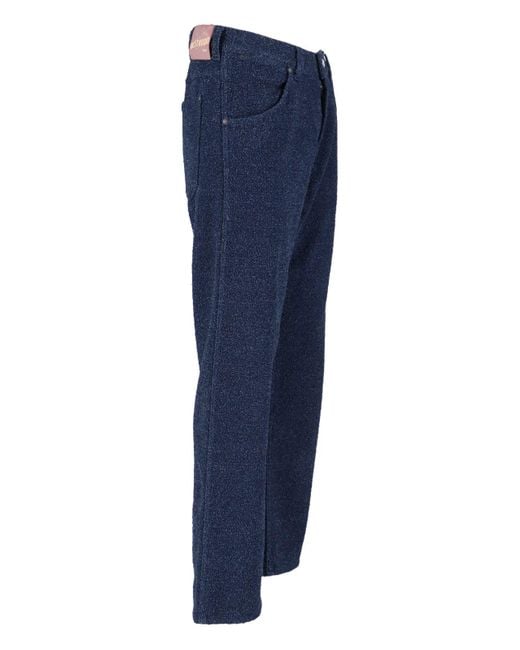 Vivienne Westwood Blue Straight-Leg Trousers With Textured Fabric for men