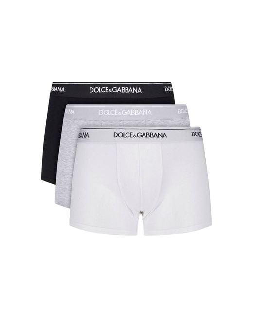 Dolce & Gabbana White Set Boxer Logo for men