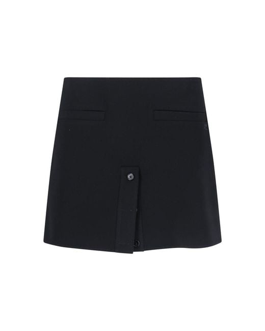 Courreges Logo Mini Skirt in Blue | Lyst UK