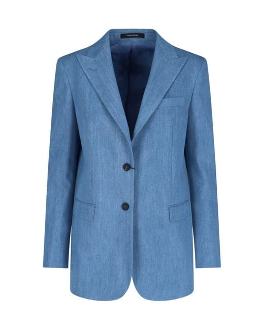 Tagliatore Blue Bertha Single-Breasted Blazer