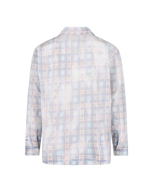GALLERY DEPT. White Plaid 100% Cotton Button-Up Shirt for men