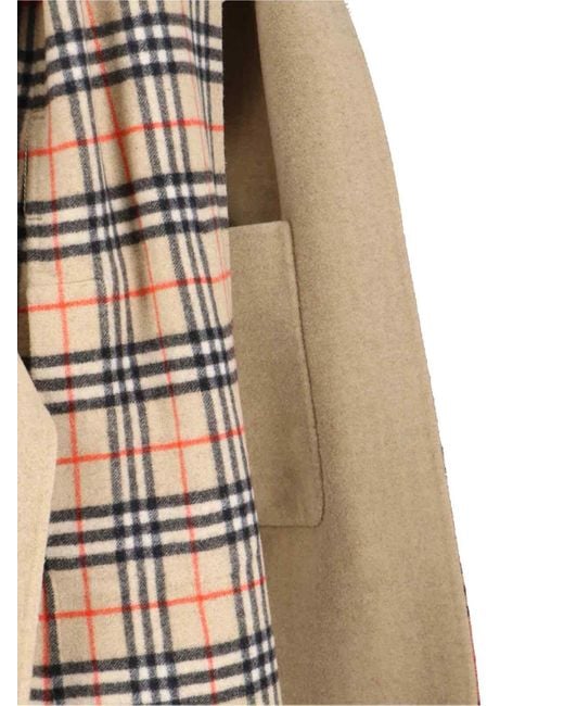 Burberry Natural Reversible Wool Coat