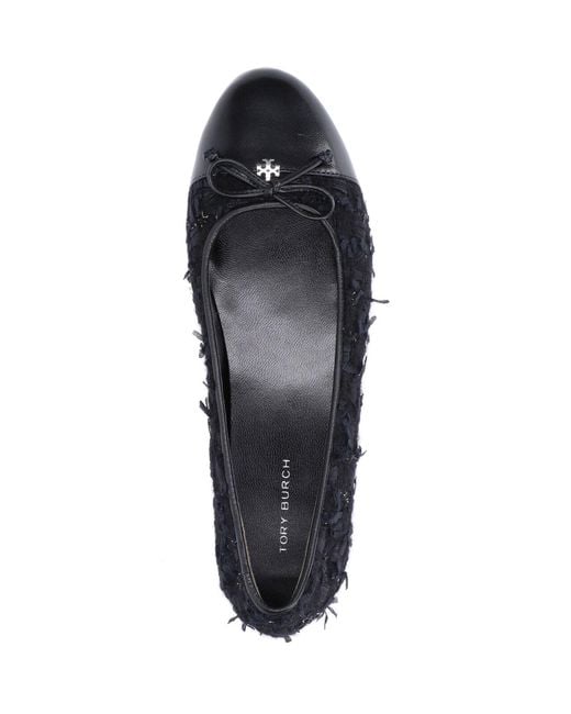 Tory Burch Black Tweed Ballet Flats