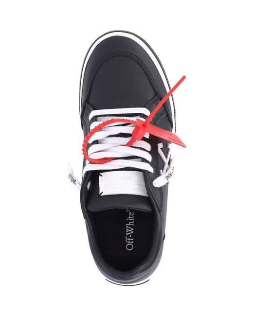 Off-White c/o Virgil Abloh Black Leather & Cotton Sneakers With Rubber Sole for men