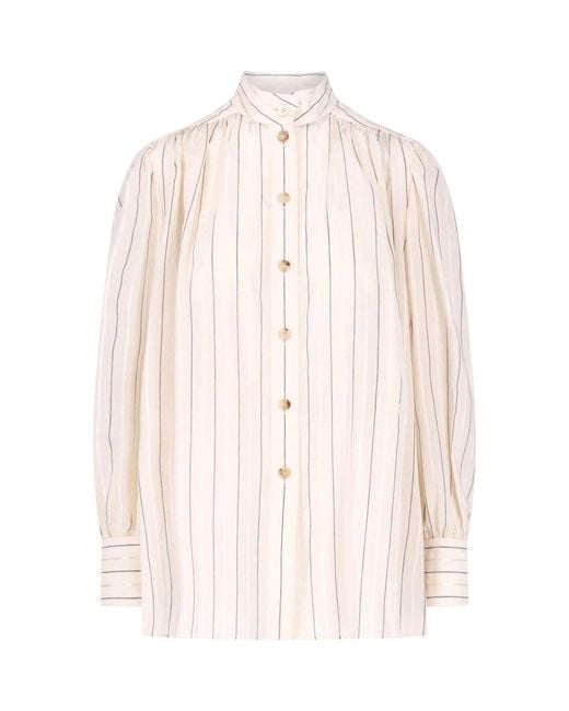 Chloé White Striped Shirt