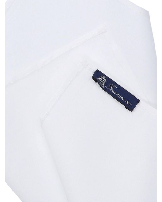 Finamore 1925 White Pocket Handkerchief for men