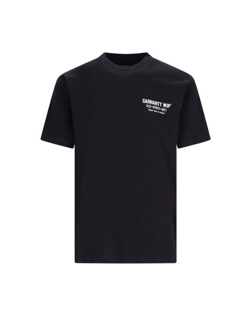 T-Shirt "Less Troubles" di Carhartt in Black