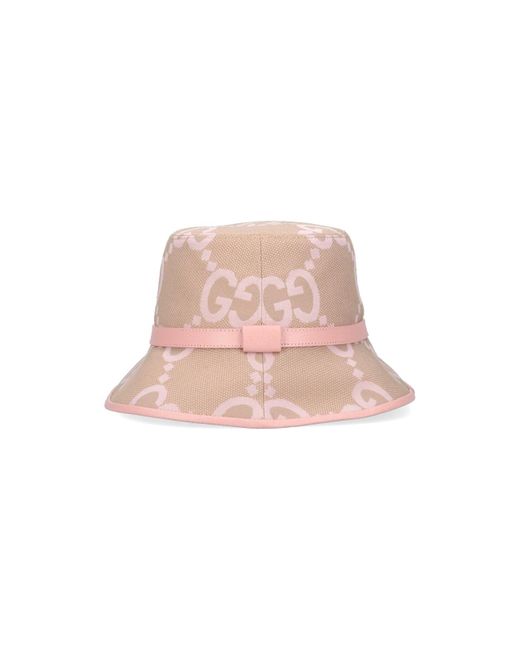 Gucci Pink 'jumbo Gg' Bucket Hat