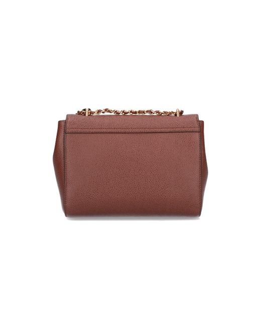 Mulberry Purple Bovine Leather Shoulder Bag For