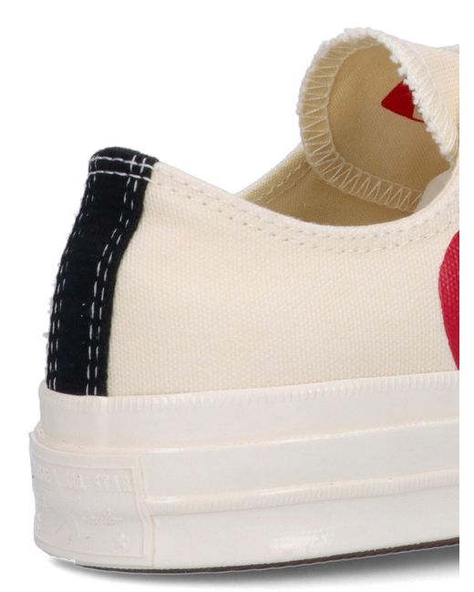 COMME DES GARÇONS PLAY Pink Low Top 'Converse Chuck 70' Sneakers