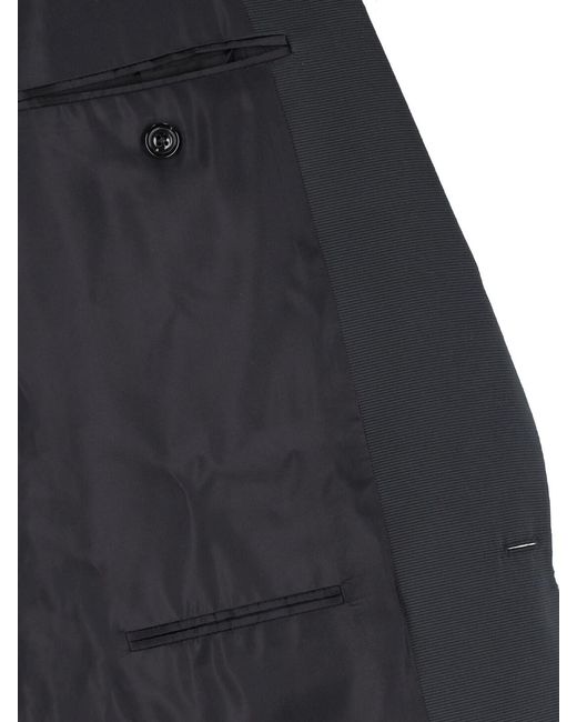 Maison Margiela Black Single-Breasted Virgin Wool Blazer for men