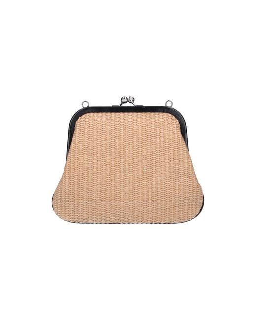 Vivienne Westwood Natural Woven Frame Clutch Bag