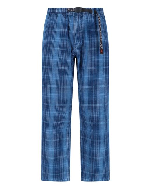 Gramicci Blue Trousers Cotton for men