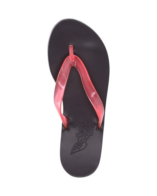 Ancient Greek Sandals Red Rubber